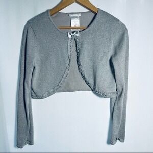 Bonnie Jean Little Girls Cropped‎ Metallic Cardigan Bolero Sweater Size XL